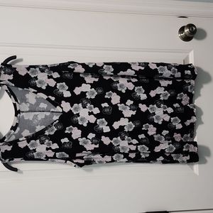Lane Bryant pink and black floral tank top
